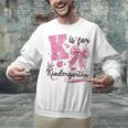K Is For Kindergarten Teacher Coquette Bow Back To School Unisex Sweatshirt, gift for family, gift for coworker