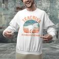 Teaching Is A Walk In The Park Teacher T-Rex Retro Unisex Sweatshirt, gift for family, gift for coworker