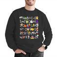 Alphabet ABCs Halloween Characters Kindergarten Teacher Kids Men Graphic Sweatshirt, funny gift