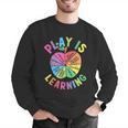 Apple Retro Play Is Learning Kindergarten Teacher Daycare Men Graphic Sweatshirt, funny gift
