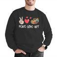 Art Teacher Peace Love Art For Artists And Painters Men Graphic Sweatshirt, funny gift Art Teacher Peace Love Art For Artists And Painters Men Graphic Sweatshirt, funny gift