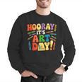 Back To School Hooray It's Art Day Art Teacher Artist Men Graphic Sweatshirt, funny gift