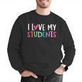 Back To School I Love My Students Teachers Women Boys Girls Men Graphic Sweatshirt, funny gift