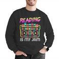 Back To School Retro Reading Is My Jam 80s Teacher Boombox Men Graphic Sweatshirt, funny gift Back To School Retro Reading Is My Jam 80s Teacher Boombox Men Graphic Sweatshirt, funny gift