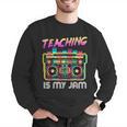 Back To School Retro Teaching Is My Jam 80s Teacher Boombox Men Graphic Sweatshirt, funny gift