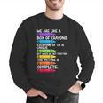 Back To School Teacher We Are Like A Box Of Crayons Men Graphic Sweatshirt, funny gift Back To School Teacher We Are Like A Box Of Crayons Men Graphic Sweatshirt, funny gift