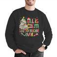 Book Tree All Is Calm Said No Teacher Ever Christmas Men Graphic Sweatshirt, funny gift