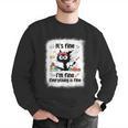 Cat It's Fine I'm Fine Everything Is Fine Teacher Life Men Graphic Sweatshirt, funny gift Cat It's Fine I'm Fine Everything Is Fine Teacher Life Men Graphic Sweatshirt, funny gift