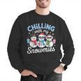 Chillin With My Snowmie Women Christmas Snowman Teacher Snow Men Graphic Sweatshirt, funny gift Chillin With My Snowmie Women Christmas Snowman Teacher Snow Men Graphic Sweatshirt, funny gift