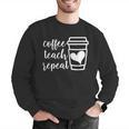 Coffee Teach Repeat Women's Misses Plus Size Teacher Men Graphic Sweatshirt, funny gift