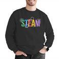 Colorful Steam Letters For Steam Program Teacher And Student Men Graphic Sweatshirt, funny gift