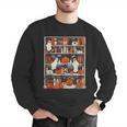 Cute Ghost Book Reading Books Lover Spooky Teacher Halloween Men Graphic Sweatshirt, funny gift