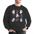 Cute Ghost Cat Playing Musical Halloween Music Teacher Men Graphic Sweatshirt, funny gift Cute Ghost Cat Playing Musical Halloween Music Teacher Men Graphic Sweatshirt, funny gift