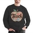 Cute Teacher With Apple Retro Teacher Kids Back To School Men Graphic Sweatshirt, funny gift