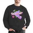 Cute Teacher Shirt 80's 90's Style Retro Old School Teacher For Men Women Men Graphic Sweatshirt, funny gift