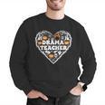 Drama Teacher Heart Pumpkin Ghost Halloween Kids Men Graphic Sweatshirt, funny gift