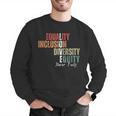 Equality Inclusion Diversity Equity Love Never Fails Teacher Men Graphic Sweatshirt, funny gift Equality Inclusion Diversity Equity Love Never Fails Teacher Men Graphic Sweatshirt, funny gift
