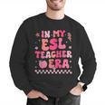 In My Esl Teacher Era Back To School ESL Teacher Groovy Men Graphic Sweatshirt, Esl Teacher Sweatshirts, Groovy Teacher Sweatshirts, funny gift