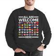 ESL Teacher All Are Welcome Here For Worlds Virtual Teachers Men Graphic Sweatshirt, Esl Teacher Sweatshirts, funny gift ESL Teacher All Are Welcome Here For Worlds Virtual Teachers Men Graphic Sweatshirt, Esl Teacher Sweatshirts, funny gift