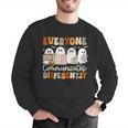 Everyone Communicates Differently Halloween Sped Teacher Men Graphic Sweatshirt, funny gift Everyone Communicates Differently Halloween Sped Teacher Men Graphic Sweatshirt, funny gift