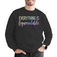 Everything Is Figureoutable Teacher Motivational - -Adults Small Short Sleeve Crew Collar Modern Fun Vacation Cotton Polyester Machine Wash Men Graphic Sweatshirt, funny gift