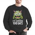 Eye Survived 100 Days Of School Monster Lover Teacher Kids Men Graphic Sweatshirt, funny gift Eye Survived 100 Days Of School Monster Lover Teacher Kids Men Graphic Sweatshirt, funny gift