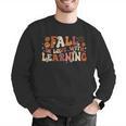 Fall In Love With Learning Autum Thanksgiving Teacher Kids Men Graphic Sweatshirt, funny gift