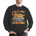 Fall In Love With Learning Fall Teacher Thanksgiving Retro Men Graphic Sweatshirt, funny gift Fall In Love With Learning Fall Teacher Thanksgiving Retro Men Graphic Sweatshirt, funny gift