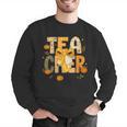 Fall Teacher Pumpkin Coquette Bow Autumn Classroom Men Graphic Sweatshirt, funny gift