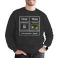 First Caffeinate Then Educate I Am Earning A Break Teacher Men Graphic Sweatshirt, funny gift