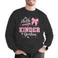 First Day Of School Teacher Girl Coquette Hello Kindergarten Men Graphic Sweatshirt, funny gift First Day Of School Teacher Girl Coquette Hello Kindergarten Men Graphic Sweatshirt, funny gift