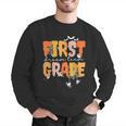 First Grade Dream Retro Team Fall Halloween Spooky Teachers Men Graphic Sweatshirt, First Grade Teacher Sweatshirts, funny gift