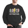 First Grade Rocks Teachers Back To School ABCD Rock Students Men Graphic Sweatshirt, First Grade Teacher Sweatshirts, funny gift First Grade Rocks Teachers Back To School ABCD Rock Students Men Graphic Sweatshirt, First Grade Teacher Sweatshirts, funny gift