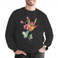 Flower American Sign Language ASL Teacher Teaching Deaf Men Graphic Sweatshirt, funny gift Flower American Sign Language ASL Teacher Teaching Deaf Men Graphic Sweatshirt, funny gift