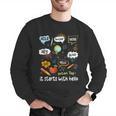 Friendship Inclusion Language Teacher It Starts With Hello Men Graphic Sweatshirt, funny gift Friendship Inclusion Language Teacher It Starts With Hello Men Graphic Sweatshirt, funny gift