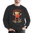Fun Teacher Happy Fri Yay French Fries Friday Lovers Men Graphic Sweatshirt, funny gift