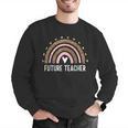 Future Teacher Kids Youth Girls Leopard Rainbow Women Men Graphic Sweatshirt, Future Teacher Sweatshirts, funny gift