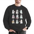 Ghost Reading Books Spooky Librarian Teacher Women Men Graphic Sweatshirt, funny gift Ghost Reading Books Spooky Librarian Teacher Women Men Graphic Sweatshirt, funny gift