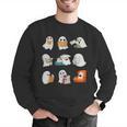 Ghost Reading Teacher Halloween Librarian Book Lover School Men Graphic Sweatshirt, funny gift