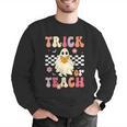Groovy Teacher Halloween Retro Trick Or Teach Floral Ghost Men Graphic Sweatshirt, Groovy Teacher Sweatshirts, funny gift Groovy Teacher Halloween Retro Trick Or Teach Floral Ghost Men Graphic Sweatshirt, Groovy Teacher Sweatshirts, funny gift