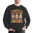 Groovy Thanksgiving With My Gnomie Women Teacher Fall Gnome Men Graphic Sweatshirt, Groovy Teacher Sweatshirts, funny gift