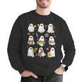 Halloween Ghost Playing Musical Instruments Music Teacher Men Graphic Sweatshirt, funny gift
