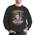 Halloween Skeleton Teacher Phonemes Graphemes Caffeine Lover Men Graphic Sweatshirt, funny gift Halloween Skeleton Teacher Phonemes Graphemes Caffeine Lover Men Graphic Sweatshirt, funny gift