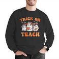 Halloween Teacher Ghosts Trick Or Teach Retro Costume Women Men Graphic Sweatshirt, funny gift Halloween Teacher Ghosts Trick Or Teach Retro Costume Women Men Graphic Sweatshirt, funny gift