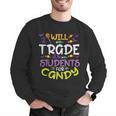 Halloween Teacher Will Trade Students For Candy Women Men Men Graphic Sweatshirt, funny gift