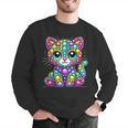 Happy Dot Day Colorful Polka Dot Cat Kitten Teachers Kids Men Graphic Sweatshirt, funny gift