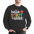 Hello First Grade Team 1st Grade Back To School Teacher Kids Men Graphic Sweatshirt, First Grade Teacher Sweatshirts, funny gift Hello First Grade Team 1st Grade Back To School Teacher Kids Men Graphic Sweatshirt, First Grade Teacher Sweatshirts, funny gift