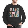 Kiss Your Brain Teacher Inspire Educate Groovy Retro Vintage Men Graphic Sweatshirt, Groovy Teacher Sweatshirts, funny gift Kiss Your Brain Teacher Inspire Educate Groovy Retro Vintage Men Graphic Sweatshirt, Groovy Teacher Sweatshirts, funny gift