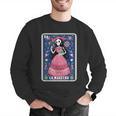 La Maestra Halloween Mexican Bingo Card Teacher Lottery Card Men Graphic Sweatshirt, funny gift La Maestra Halloween Mexican Bingo Card Teacher Lottery Card Men Graphic Sweatshirt, funny gift
