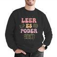 Leer Es Poder Groovy Spanish Teacher Bilingual Maestra Men Women Men Graphic Sweatshirt, Groovy Teacher Sweatshirts, funny gift Leer Es Poder Groovy Spanish Teacher Bilingual Maestra Men Women Men Graphic Sweatshirt, Groovy Teacher Sweatshirts, funny gift